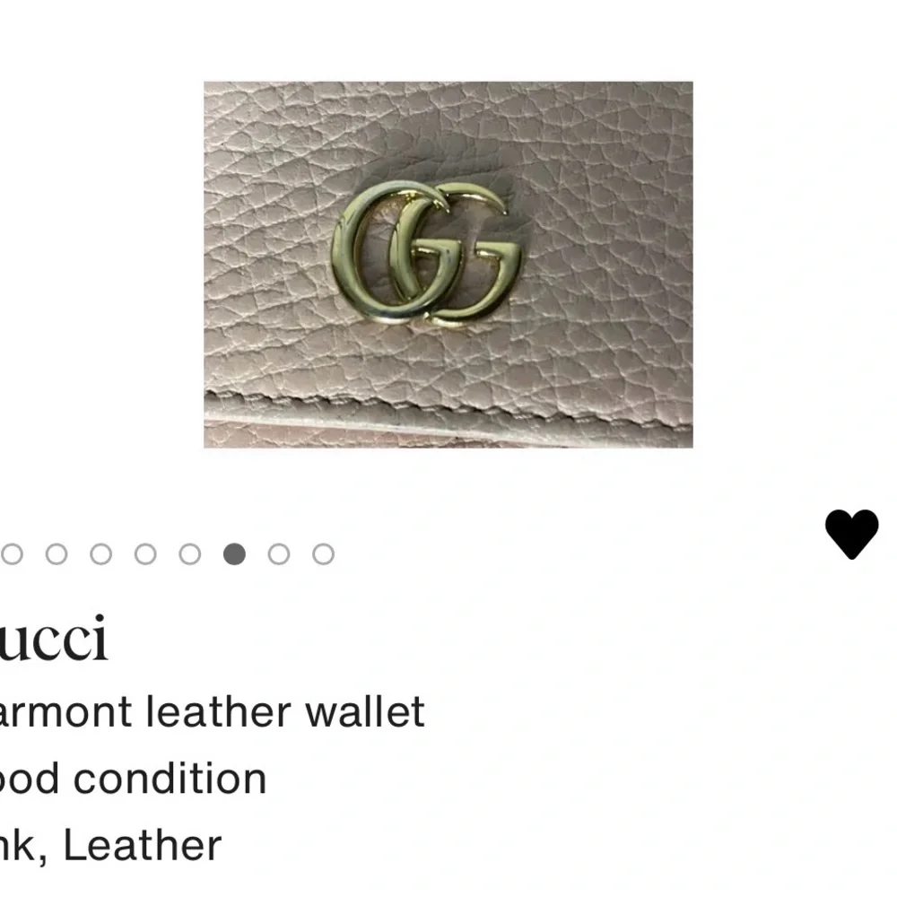 Gucci Marmont Pink Leather card holder mini - Picture 3 of 9